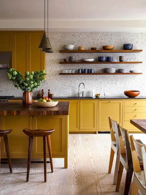 sarı mutfak dekorasyonu